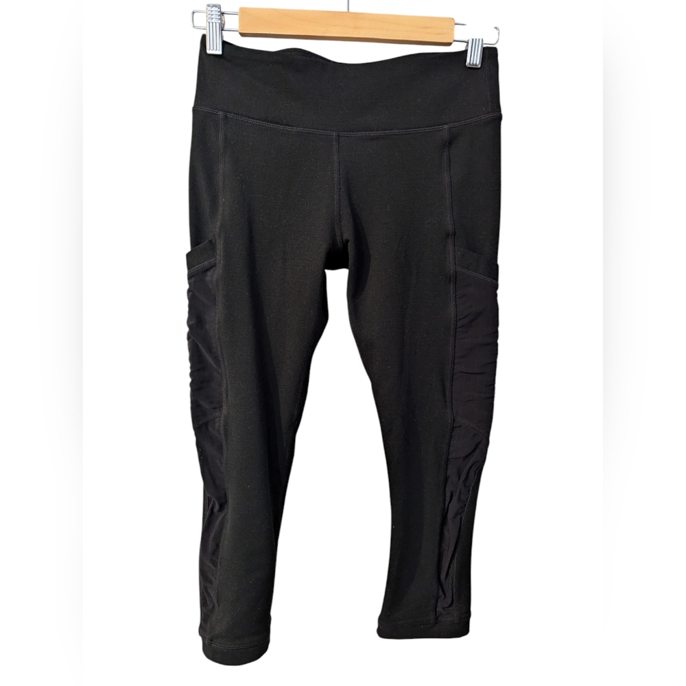 FABLETICS Women's Mesh Cropped Leggings Small Black